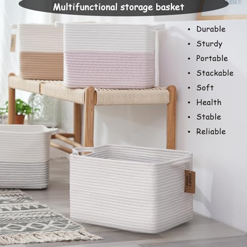 COMFY-HOMI Cotton Rope Woven Basket - Image 5