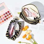 SOIDRAM 2 Pieces Makeup Bag Large Stripe Cosmetic Bag Capacity Canvas Mix - Image 4