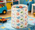 Baby Laundry Basket Baby Nursery Hamper Kids Laundry Basket Toy Storage Bin - Image 3