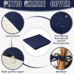 Tudomro 4 Pcs Outdoor High Back Chair Cushion Covers Waterproof Patio - Image 4
