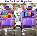 Car Backseat Organizer with Tray, Seat Back Table Holder with 6 Storage Pockets - Image 4