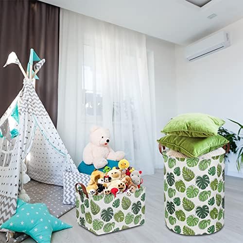 NTAOHAMPER Rectangular Green Storage Basket, Waterproof Safari Nursery Box - Image 2