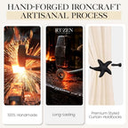 RTZEN Metal Curtain Tiebacks, Drapery Holders - Image 3