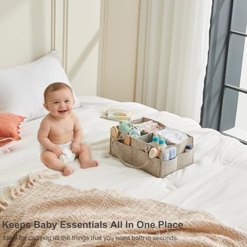 Upgraded Baby Diaper Caddy Organizer, Portable Nursery Storage Bin - Image 5