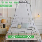 Mosquito Net Bed Canopy for Girls Dome Bed Curtains Tent Twin Queen Size - Image 2