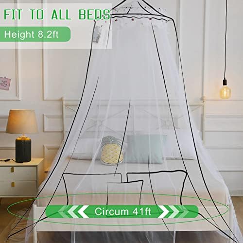 Mosquito Net Bed Canopy for Girls Dome Bed Curtains Tent Twin Queen Size - Image 2