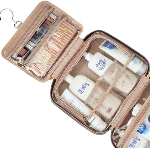 NISHEL Travel Toiletry Bag for women, Portable Hanging makeup Organizer - Image 4