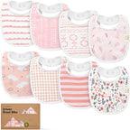 KeaBabies 8-Pack Organic Baby Bibs by KeaBabies