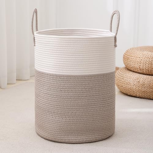 Laundry Basket Hamper Tall Rope Storage Woven by AMTOTAM