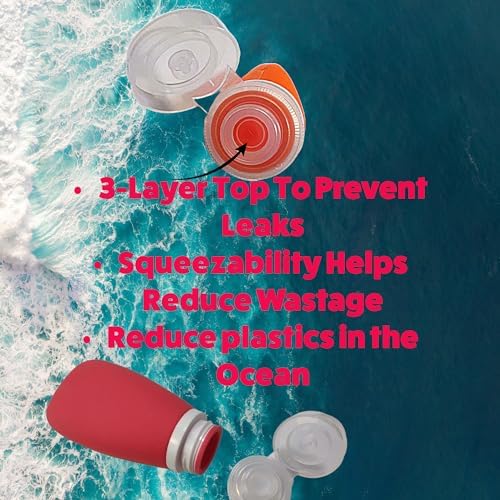 Travel Bottles for Toiletries, TSA Approved 3 oz Leak Proof Silicone Refillable - Image 4