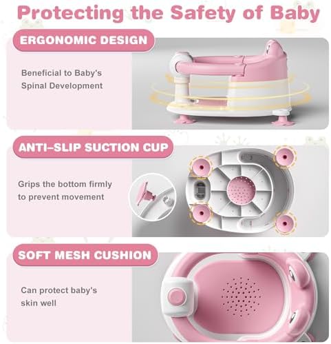 Baby Bath Seat for Babies 6 Months & up Non-Slip Toddler Bath Seats for Sitting - Image 5
