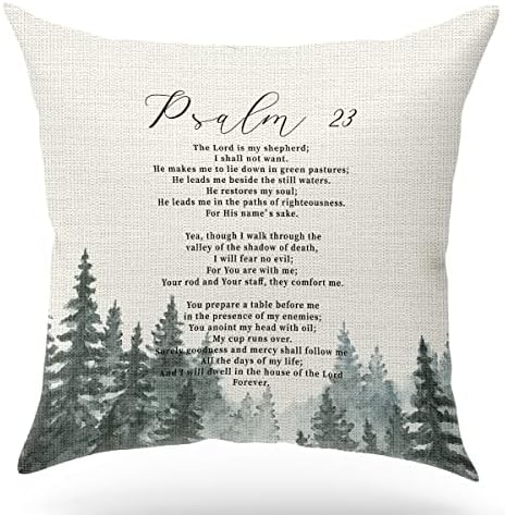 KongMoTree Bible Verse Throw Pillow Cover Cushion Case, Blessing Gift, by KongMoTree