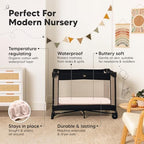 2 Pack and Play Sheets, Waterproof Mini Crib Sheet Fitted 38x26 - Image 5