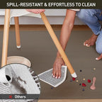 5'×7' Large Vinyl Area Mat for Floor, Translucent Black Scratch Resistant Floor - Image 2