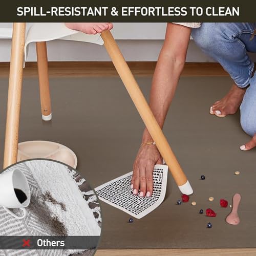 8'×10' Large Vinyl Area Mat for Floor, Translucent Black PVC Floor Mat - Image 2