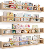 Seocry Nursery Book Shelves, 4 Pack, Wall Book Shelves by Seocry