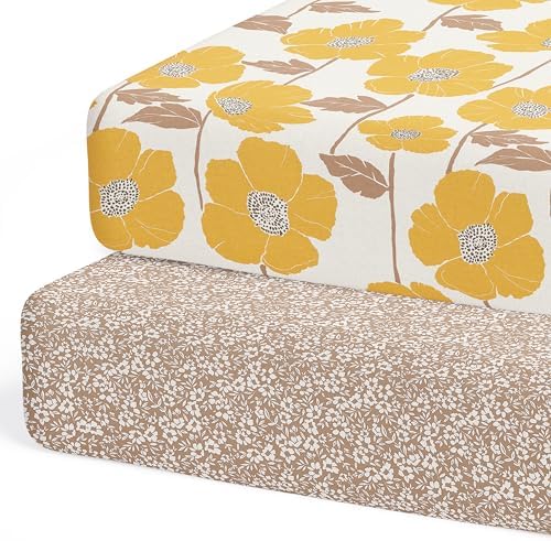 Sorrel + Fern Baby Crib Sheets Neutral, Fitted 2-Pack by SorrelFern