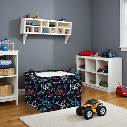 Rectangular Game Basket for Boys Kids Baby Storage Basket Storage Bin Organizer - Image 5