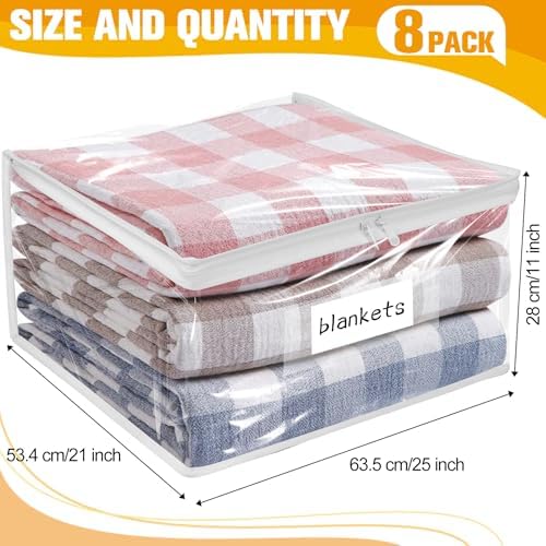 Plastic Storage Bags with Easy-Glide Zipper, Durable Clear Vinyl Zippered - Image 3