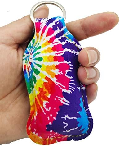 4 Piece Hand Sanitizer Bottle Holder Keyring Neoprene Keychain - Image 5