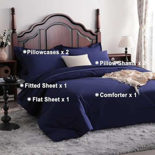 NTBAY King Microfiber Bed in a Bag, Comforter Set 7 Piece - Image 4
