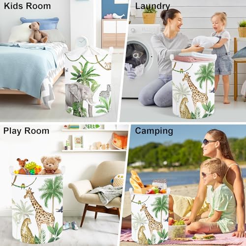 Clastyle Kid Storage Basket Woodland Vine Animal Foldable Laundry Hamper - Image 7