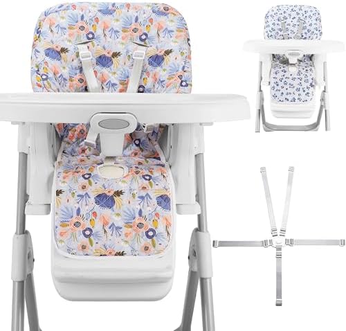 Baby High Chair Cover Replacement, Reversible & Waterproof High Chair Cushion by Lunobubo