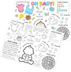 12PCS Baby Shower Coloring Placemats by Tarndom