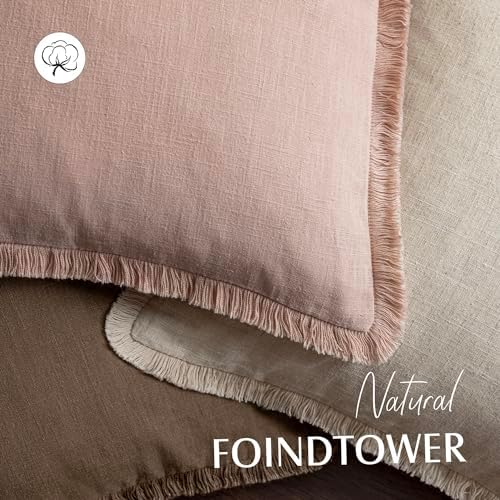 Foindtower Decorative Linen Fringe Throw Pillow Covers Cozy Boho Farmhouse - Image 4