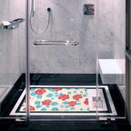 Bathtub Mat Non Slip 26.8x15.1 Inch, Roses Leaves Shower Mat - Image 5
