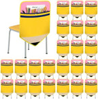 24 Pack Pencil Classroom Chair Pockets 17x18 Inch Chair Bags by akaixiSportsLifestyle