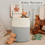 JMvicyroam 100L Cotton Rope Laundry Basket Hamper - Image 2