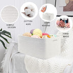COMFY-HOMI Cotton Rope Woven Basket - Image 5