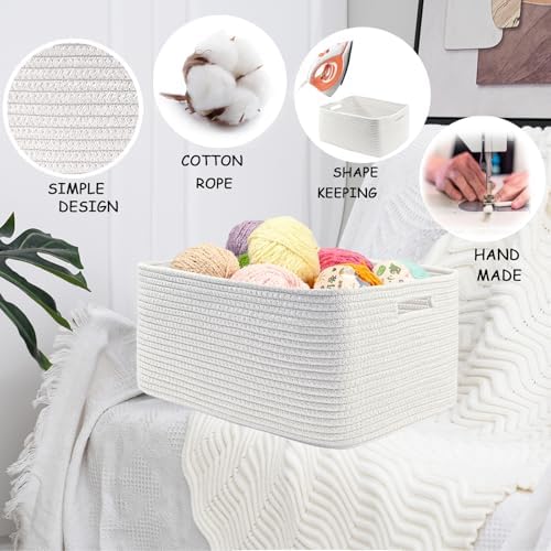 COMFY-HOMI Cotton Rope Woven Basket - Image 5