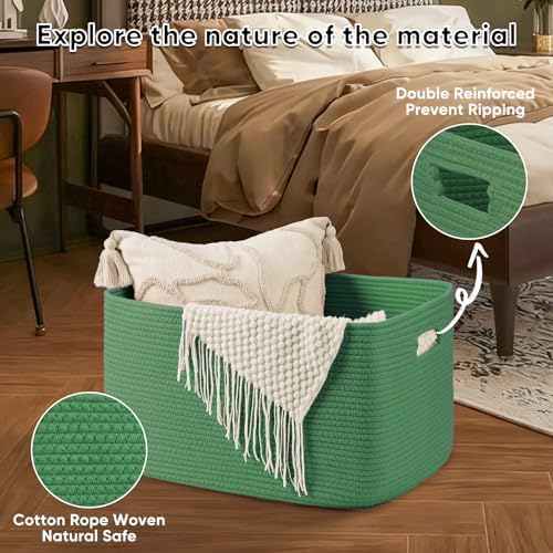 OIAHOMY 75L Large Blanket Basket Woven Storage Basket - Image 5