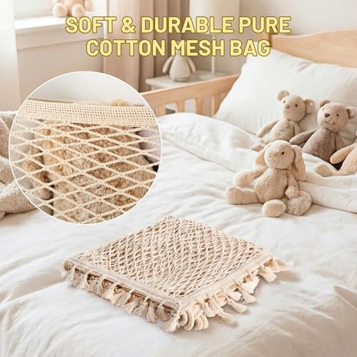 Ofiray-home Stuffed Animal Hammock, Bedside Stuffed Animal Storage Net - Image 7