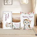 Custom Crib Bedding Set for Girls Boys Gifts Owl Design Color12 by Duckbe