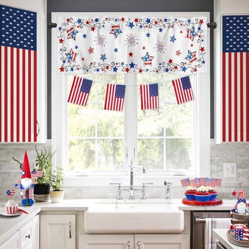 4th of July Kitchen Curtains Valances - Image 2