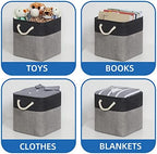 Temary Storage Baskets 4 Pack Fabric Storage Cubes Basket - Image 5