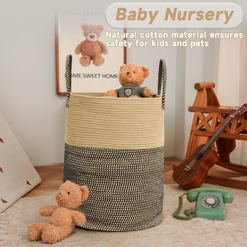 JMvicyroam 100L Cotton Rope Laundry Basket Hamper - Image 2