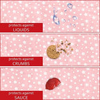 Extra Large Splat Mat, Baby Feeding Table Cloth 54''x72'' Pink Star - Image 5