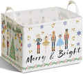 Christmas Storage Basket with Handles, Nursery Organization, Waterproof Toy Box by Unknown