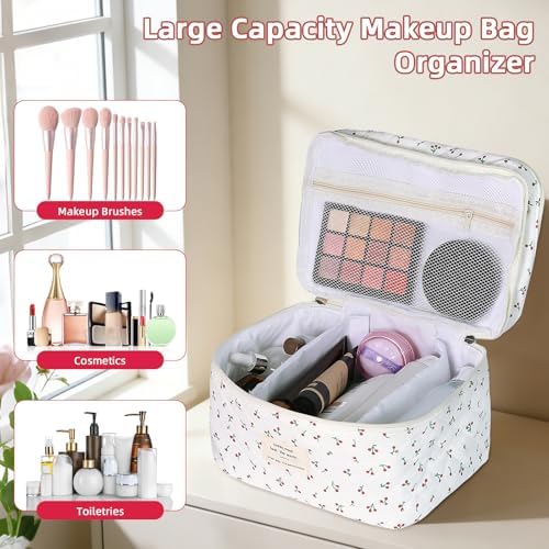 Gosect Makeup bag, Large Cosmetic Bag - Image 3