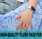 Fluffy Stuffed Animal Storage Bean Bag Chair Cover, Faux Fur Comfy Bean Bag - Image 6
