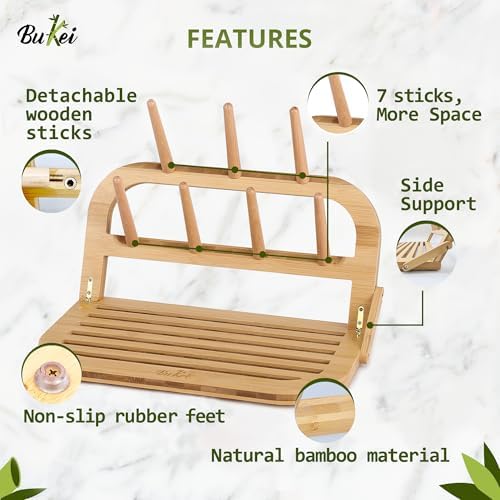 Bamboo Baby Bottle Drying Rack - Image 5