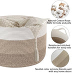 90L Extra Large Blanket Basket, Woven Rope Laundry Basket-Mix Brown - Image 3