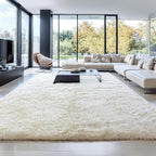 6x9 Thick Cream White Shag Rug for Bedroom, Soft Plush Fluffy Carpet - Image 6