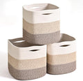 ICERZCZ 11 Inch Cube Storage Bins, Storage Cube Organizer Bins, Woven Cotton by ICERZCZ