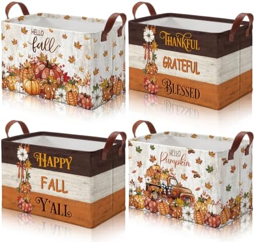 4 Pcs Fall Storage Basket for Gifts Empty by Bulyoou