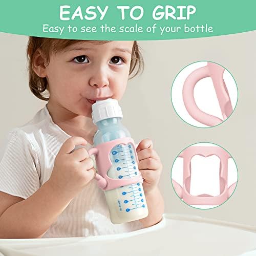 Aolso Silicone Baby Bottle Handles, Easy Grip Handles to Hold Baby Bottle - Image 4